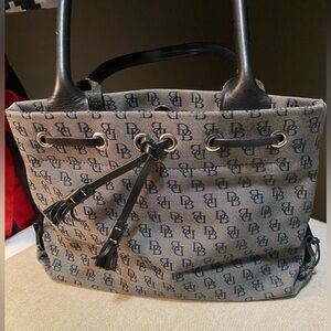 Dooney & Bourke Vintage Black Monogram Canvas Bag